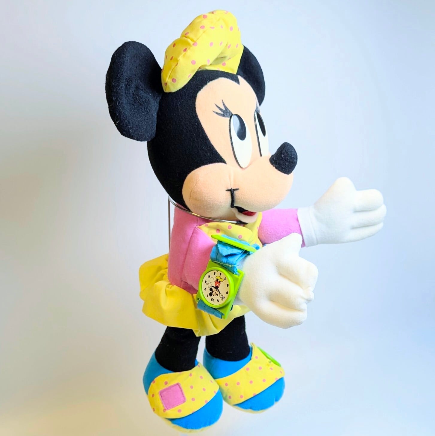 ☆VINTAGE 1992☆ 【 DISNEY / ディズニー ミニーマウス (Minnie Mouse) 】ミッキーマウスと仲間たち / 知育玩具 / ぬいぐるみ / plush toy 〚アメリカン雑貨 アメトイ〛