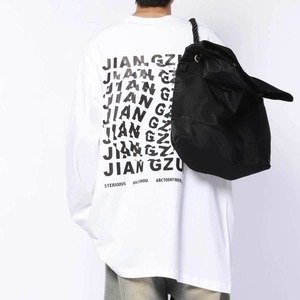 【韓国通販 dgo】UNISEX 2colors レタープリントTシャツ ブラック/ホワイト(M3908）