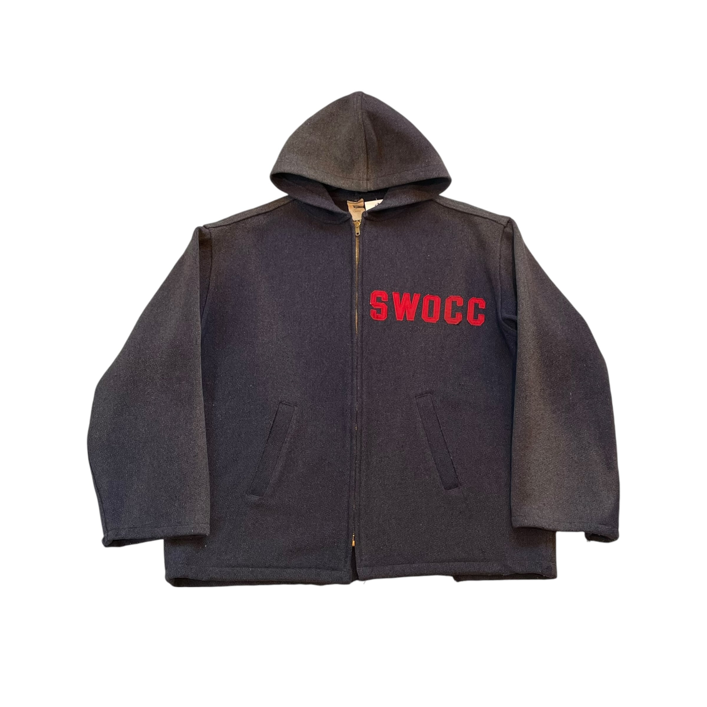 1960s Champion "SWOCC" wool zip hoodie "Sunfade"