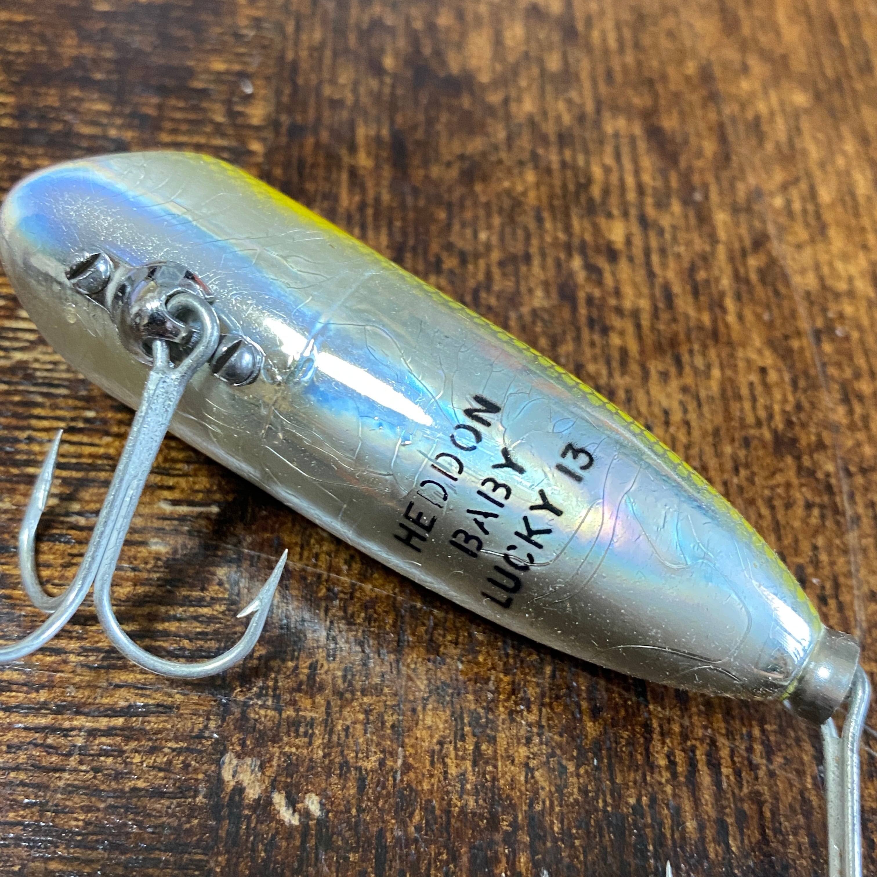 ヘドン HEDDON ☆ 70's LUCKY-13 RH/乳白HEDDON ヘドン LUCKY 13 10-9