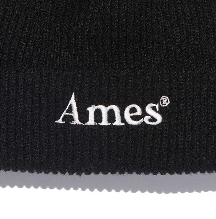 ★AMES-WORLDWIDE★FUZZY BEANIE IVORY★正規品/韓国直送料込 ☆NMIXX ソリュン 着用!!【AMES-WORLDWIDE】COLORED LOGO