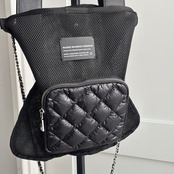 【受注予約：3月中旬入荷予定】mesh-quilting tote bag/black