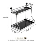 小物 収納 ラック 化粧品収納 2層 収納棚 メイクアップオーガナイザー アクセサリー 玄関 おしゃれ 北欧