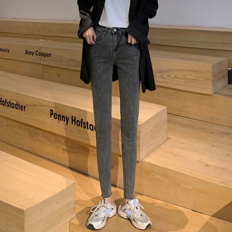 スプリングオータムハイウェストウェストスリムジーンズ パンツ 春物 秋物 YY-ファッション91068514627