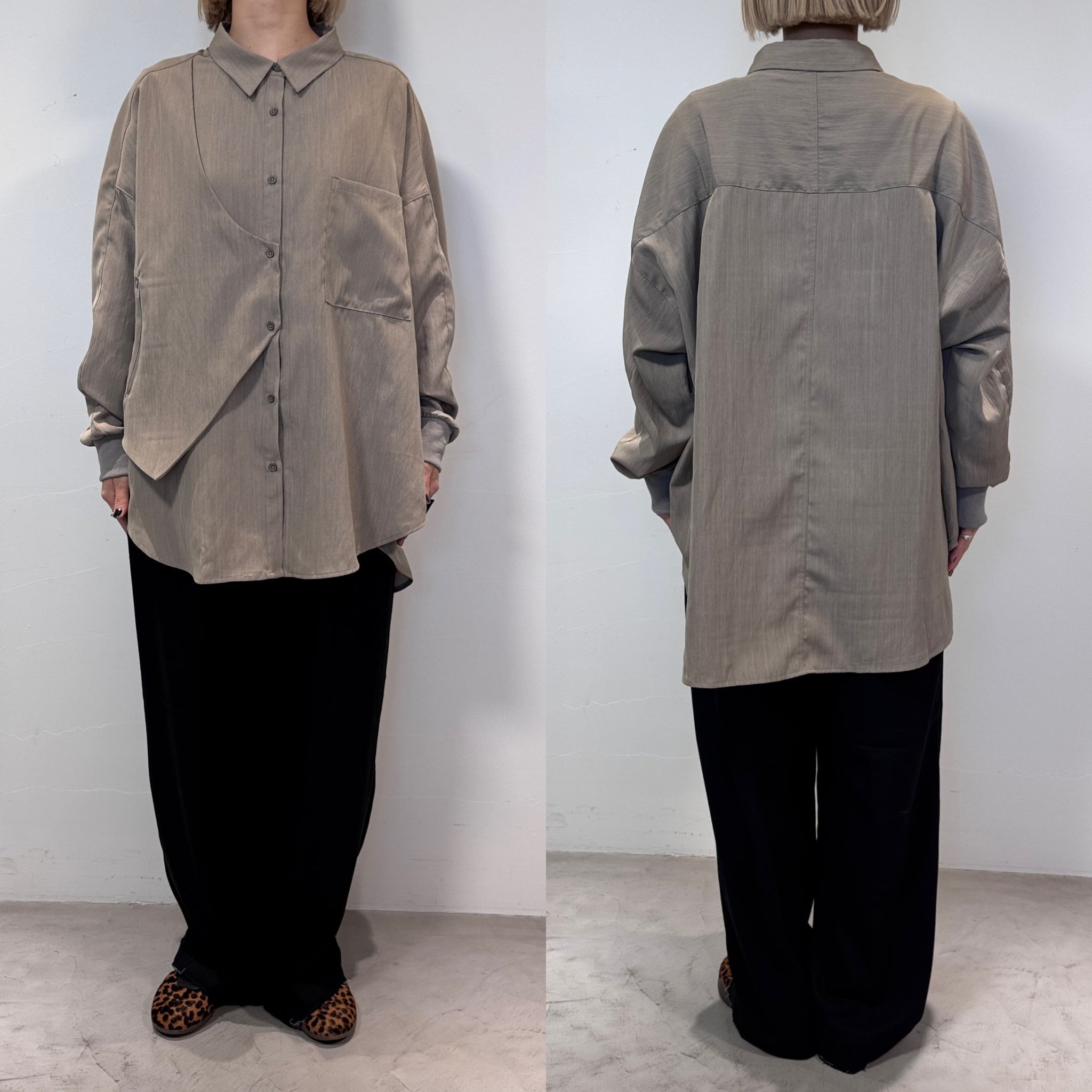 zipデザインオーバーSH/ベージュ | CFT.