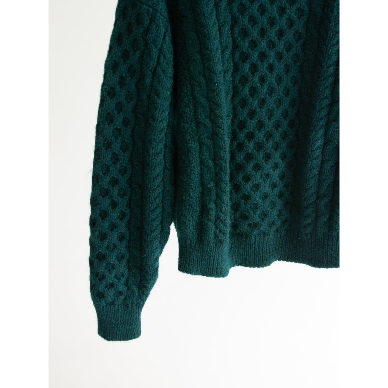 【L.L.Bean】Made in Ireland 80-90's 100% Wool Alan Sweater（エルエルビーン アイルランド製ウールアランセーター ケーブルニット）
