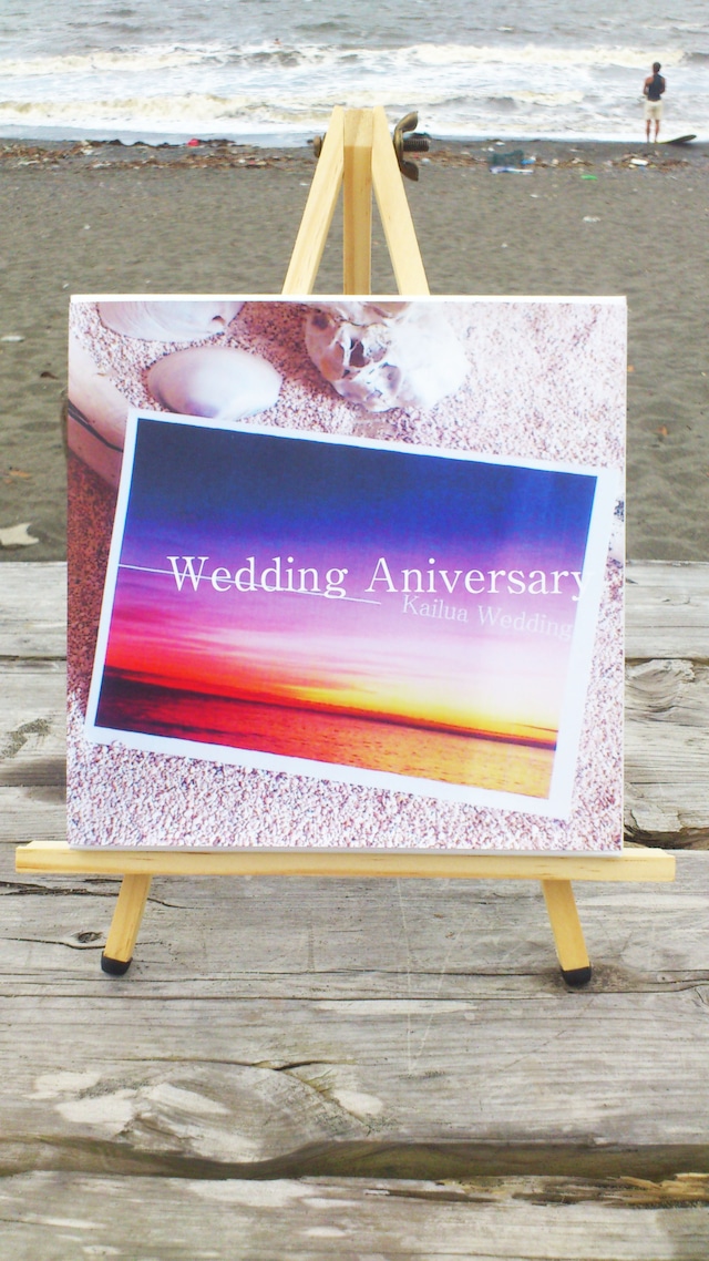 ウェディングアニバーサリー 70年記念保存アルバム 70年目プラチナ婚式セット版 カイルアビーチウェディング