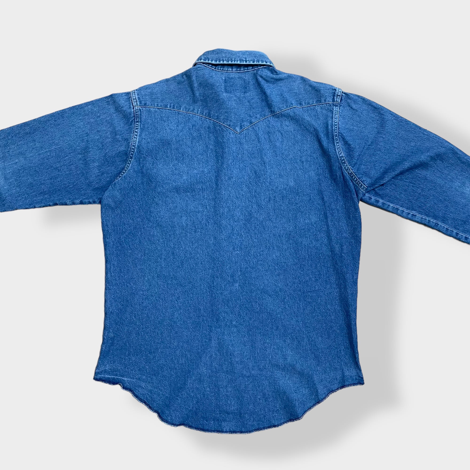 Wrangler】80s ウエスタンデニムシャツ デニムシャツ ウエスタンシャツ