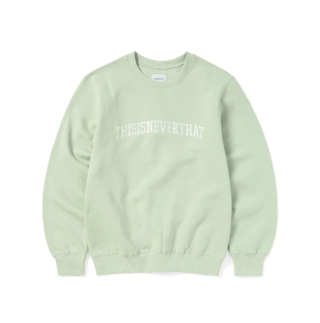 [THISISNEVERTHAT] Arch-Logo Crewneck Pale Green 正規品 韓国ブランド 韓国ファッション 韓国代行 ディスイズネバーザット THISIS NEVERTHAT