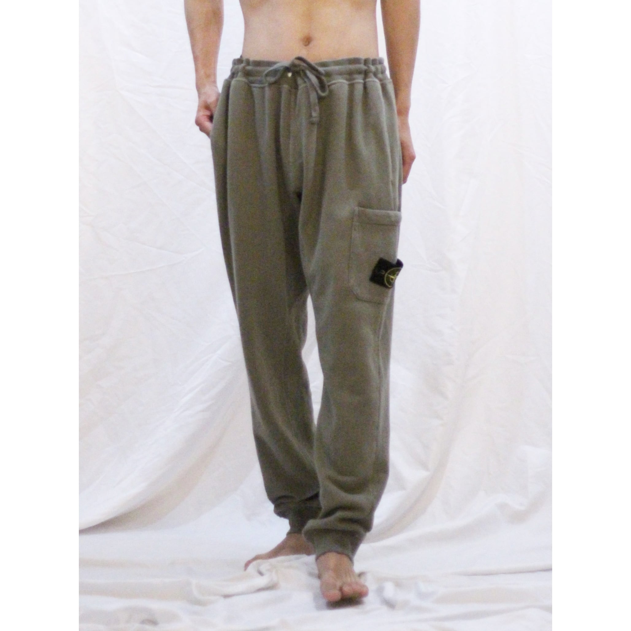 CUBA】STONE ISLAND drawstring design sweat easy cargo track pant ...