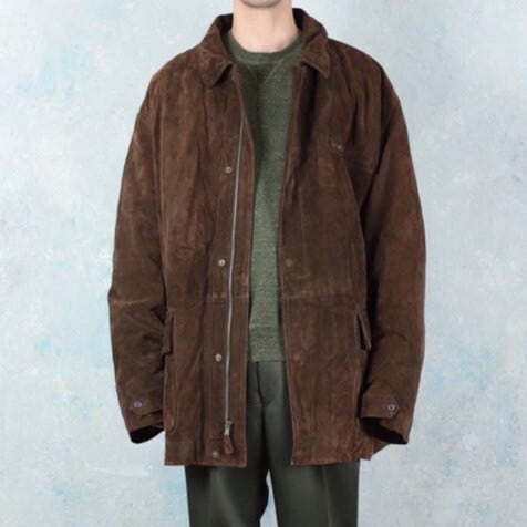 1990's Polo by Ralph Lauren スエードレザー パディング ハーフコート