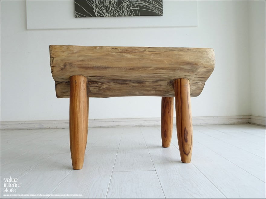 天然無垢材三本足丸スツール椅子花台チェア飾り台置台イス一枚板 注文