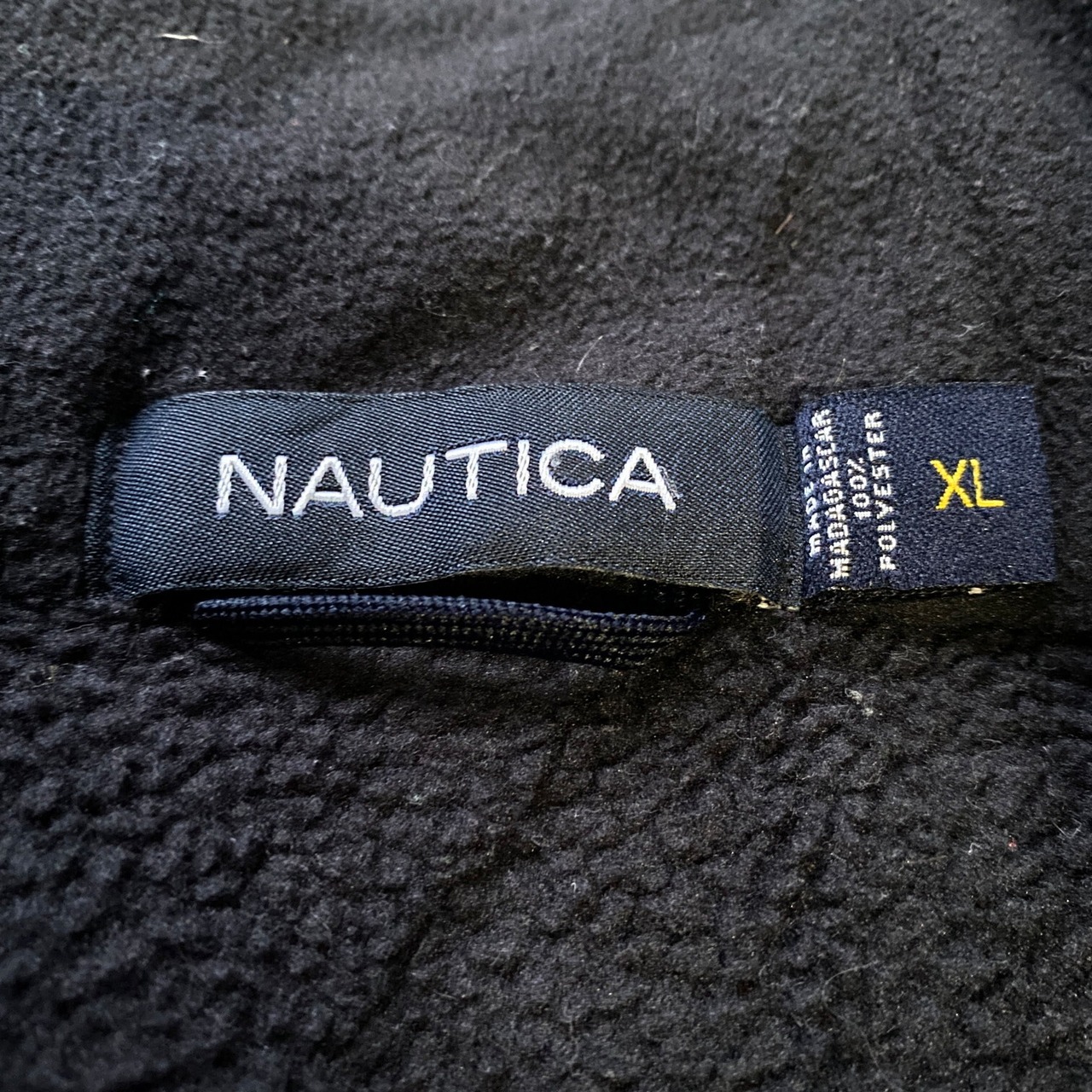 ビッグサイズ NAUTICA ノーティカ ロゴ刺繍 ハーフジップ フリース 