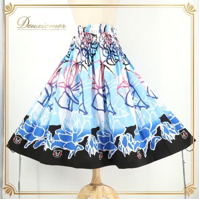 フラダンス 衣装 Avivare アビバーレ パウスカート ブルー系 花柄 植物柄 くまモン ハワイアンプリント ハワイアン アロハ フラ ダンス レッスン 練習 ハワイアンダンス シングル スカート 青 水色 黒 ピンク 紺 白 紫 ブラック系 ピンク系 ネイビー系 ホワイト系 パープル系 華やか 可愛い おしゃれ