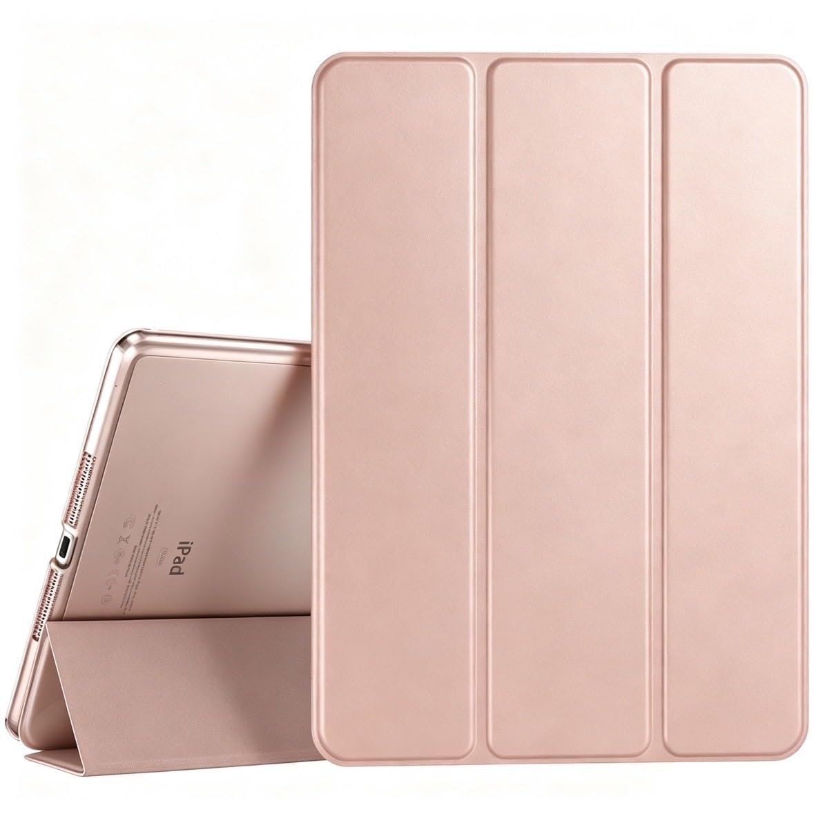 TiMOVO iPad 第9世代/第8世代/第7世代 10.2インチ ケース 半透明 ハードカバー ローズゴールド