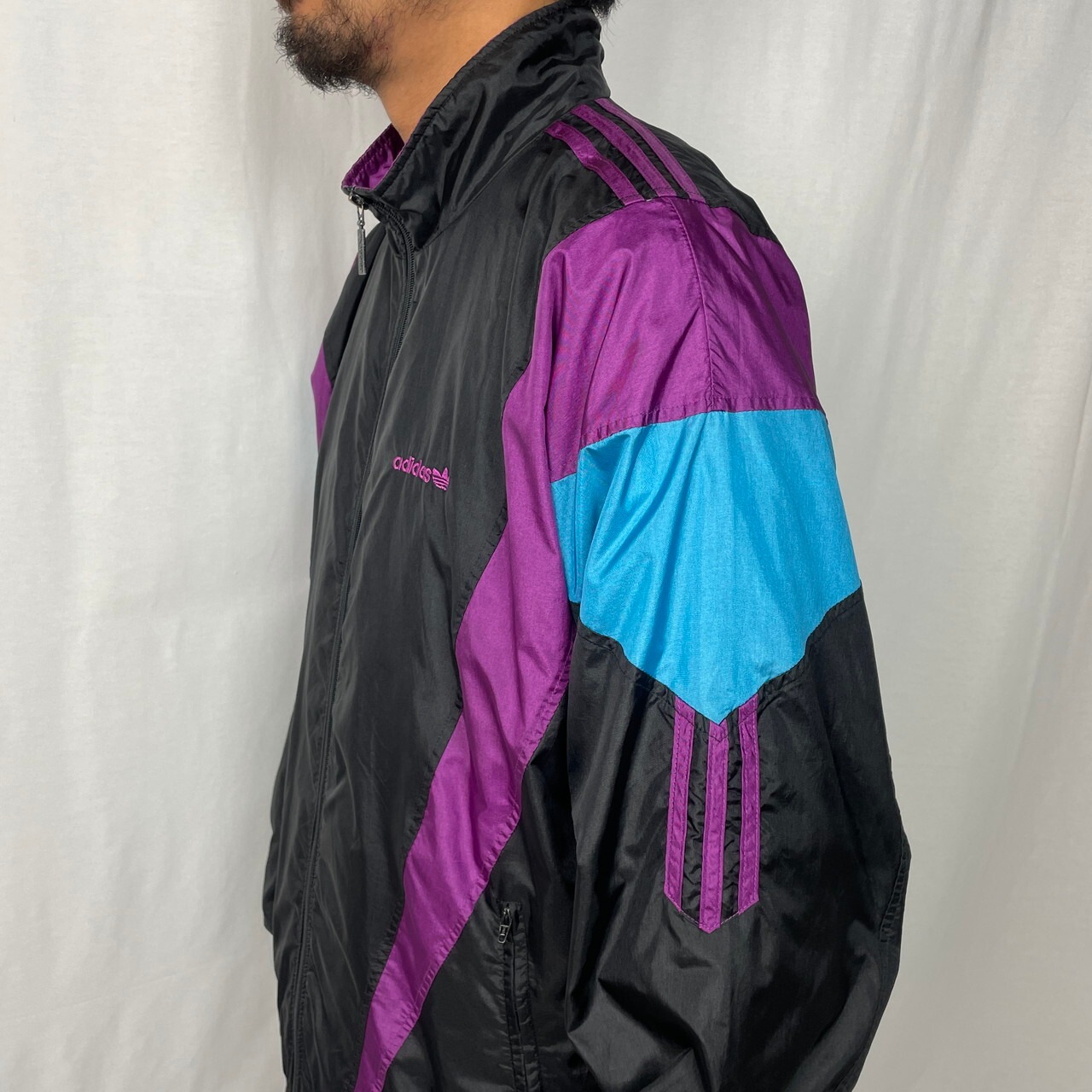 80年代 adidas アディダス ナイロン トラックジャケット メンズL-XL 