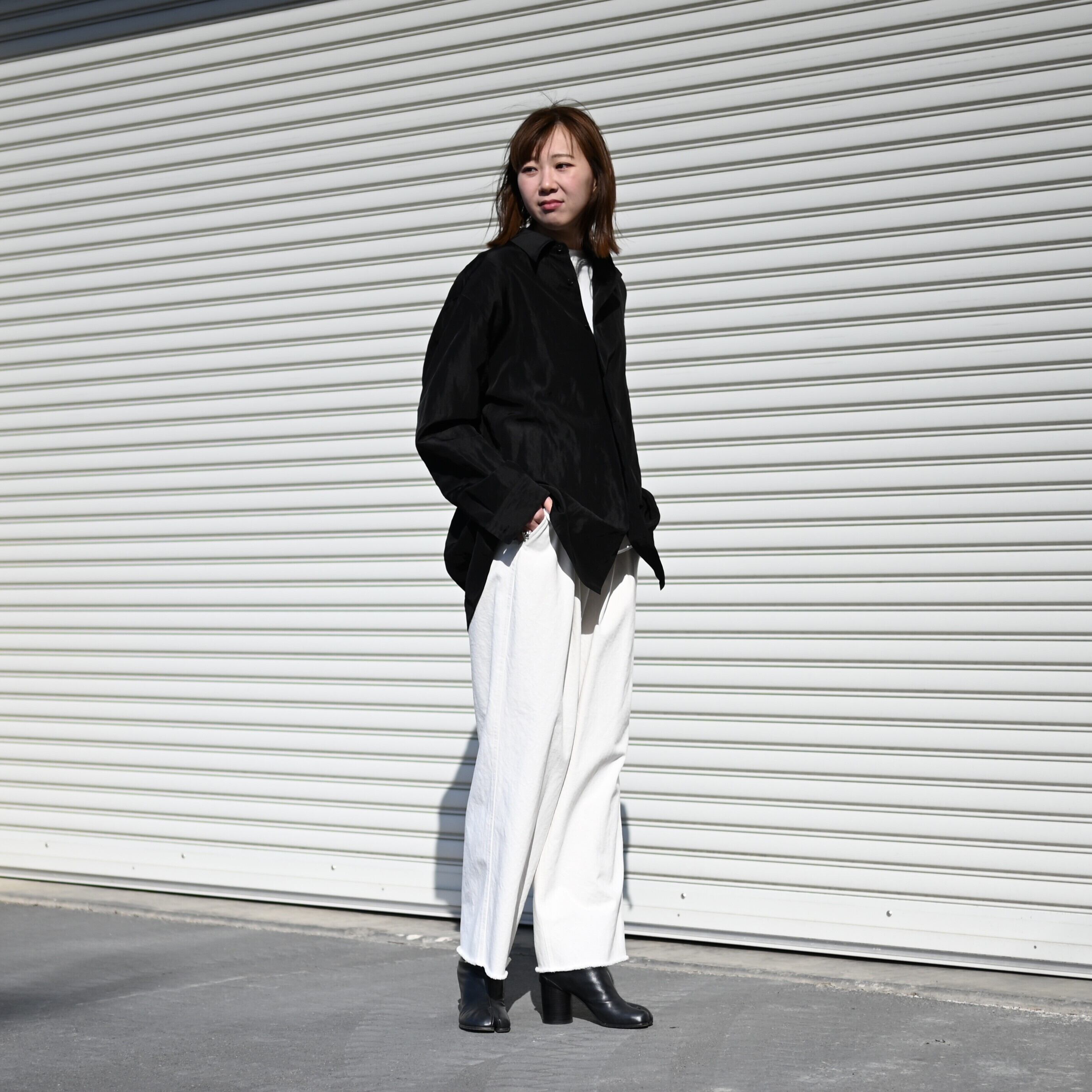 Nonnotte / Cascade Placket Oversized Shirt | GANKO