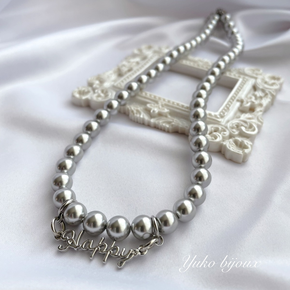 happy！スワロフスキーパールネックレス | Yuko bijoux(ﾕｳｺﾋﾞｼﾞｭｰ)
