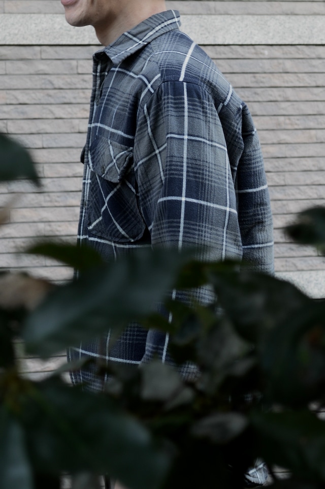 OZARK TRAIL 1980's-90's From USA Print Flannel Check Quilting Shirt Jacket プリントネル キルティングシャツジャケット