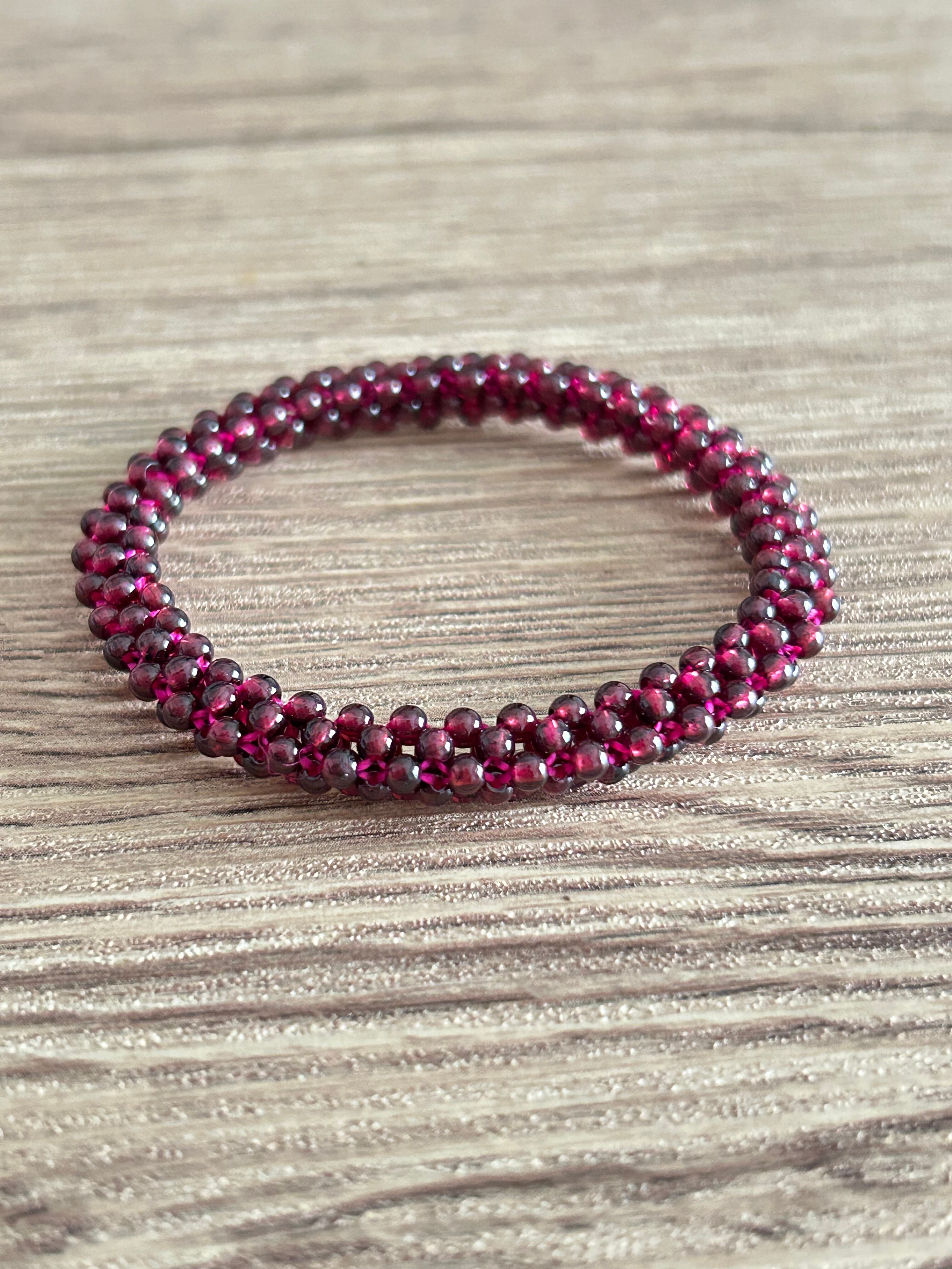 ガーネットブレスレット内径約16cm | 天然石•パワーストーンの