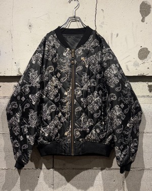 【Caka otto】“SOUTH POLE”“Reversible” Vintage Loose Bomber Jacket