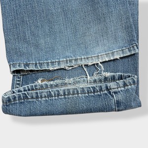 【LEVI'S】527 デニム ジーパン ジーンズ  ブーツカット フレア ベルボトム ダメージ W36 L34リーバイス US古着