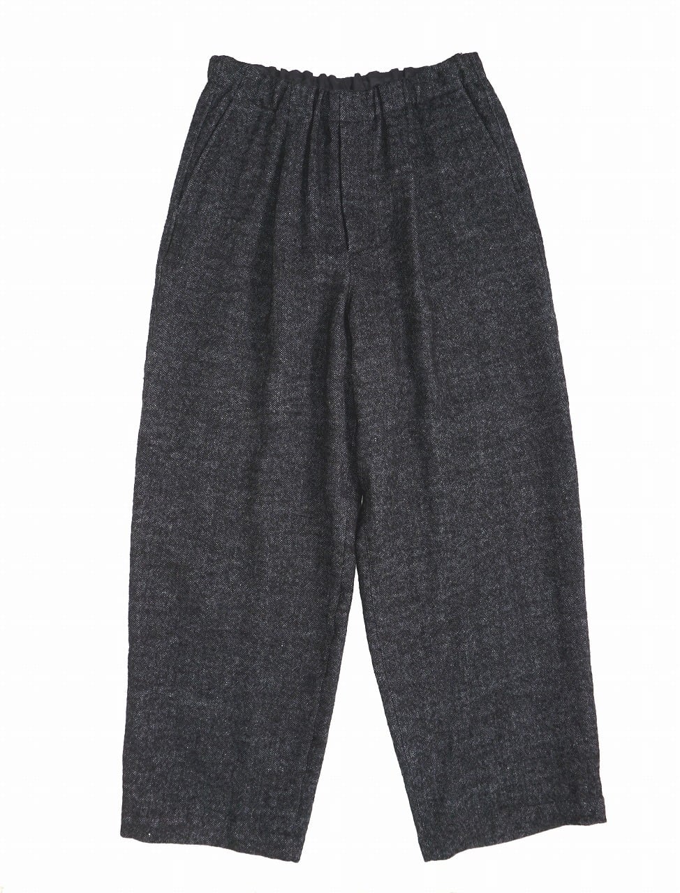 Wool Linen Tweed Wide Pants