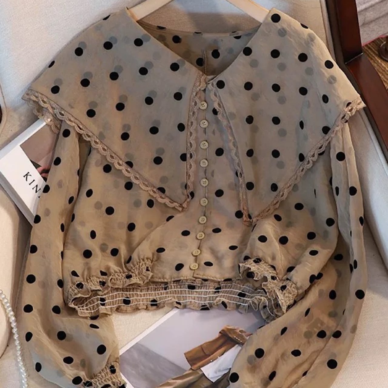 【S-L】シアードットショートプルオーバー