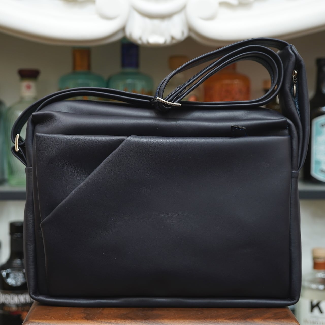 ル・ボナー パパスショルダー シュランケンカーフ ジーンブルー