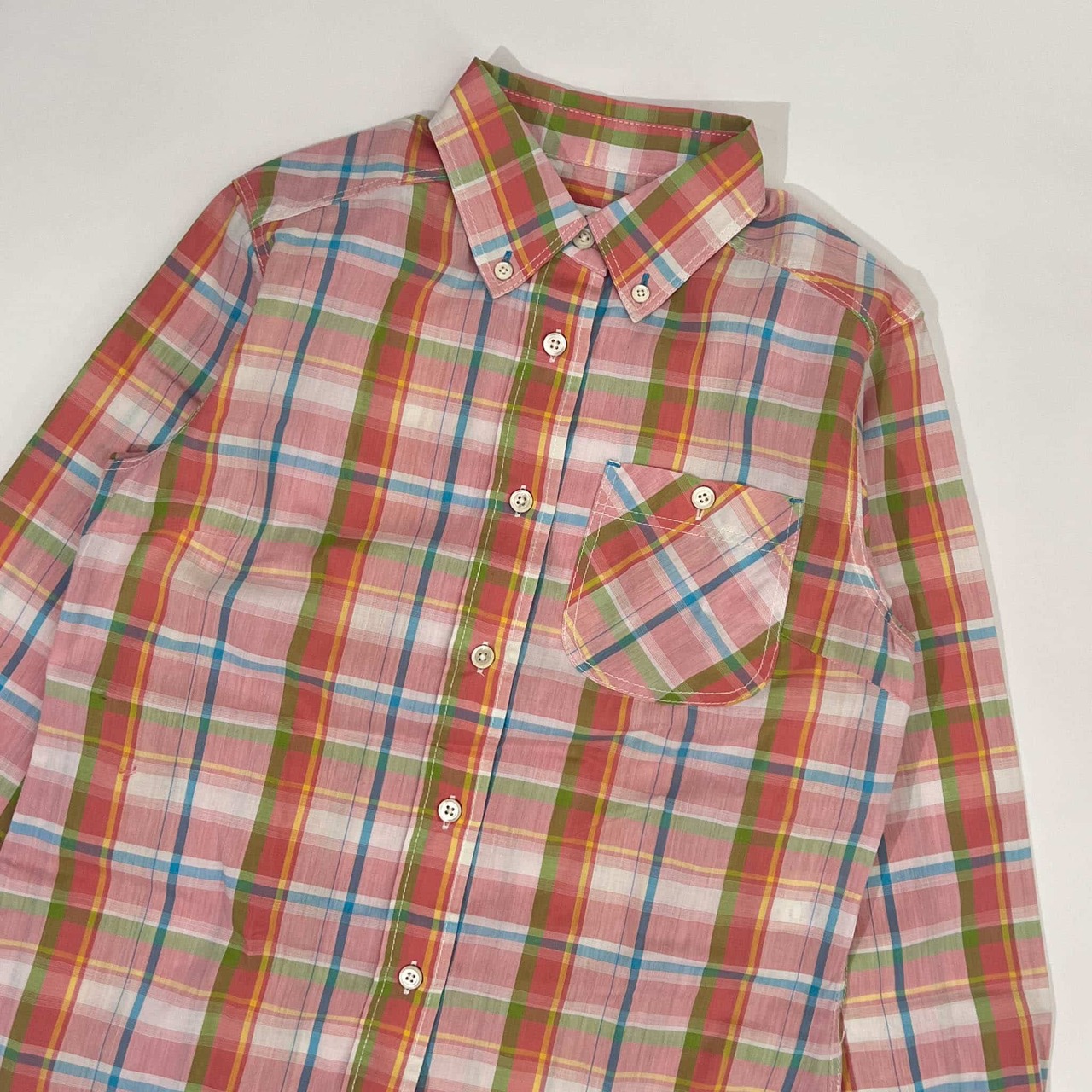 Marmot Mountain Limited マーモットマウンテンリミテッド チェック BD ボタンダウン 長袖シャツ S/ピンク系 レディース ラッコタグ