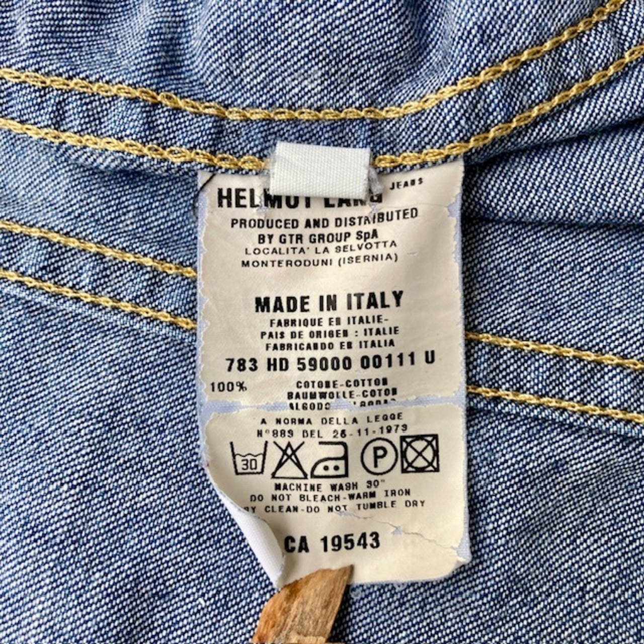 Helmut Lang ヘルムートラング デニムジャケット 本人期 98年 インディゴ 40 ヴィンテージ古着 画像7