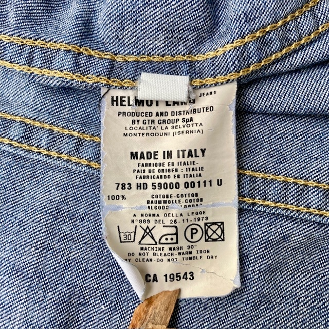 Helmut Lang ヘルムートラング デニムジャケット 本人期 98年 インディゴ 40 ヴィンテージ古着 画像7