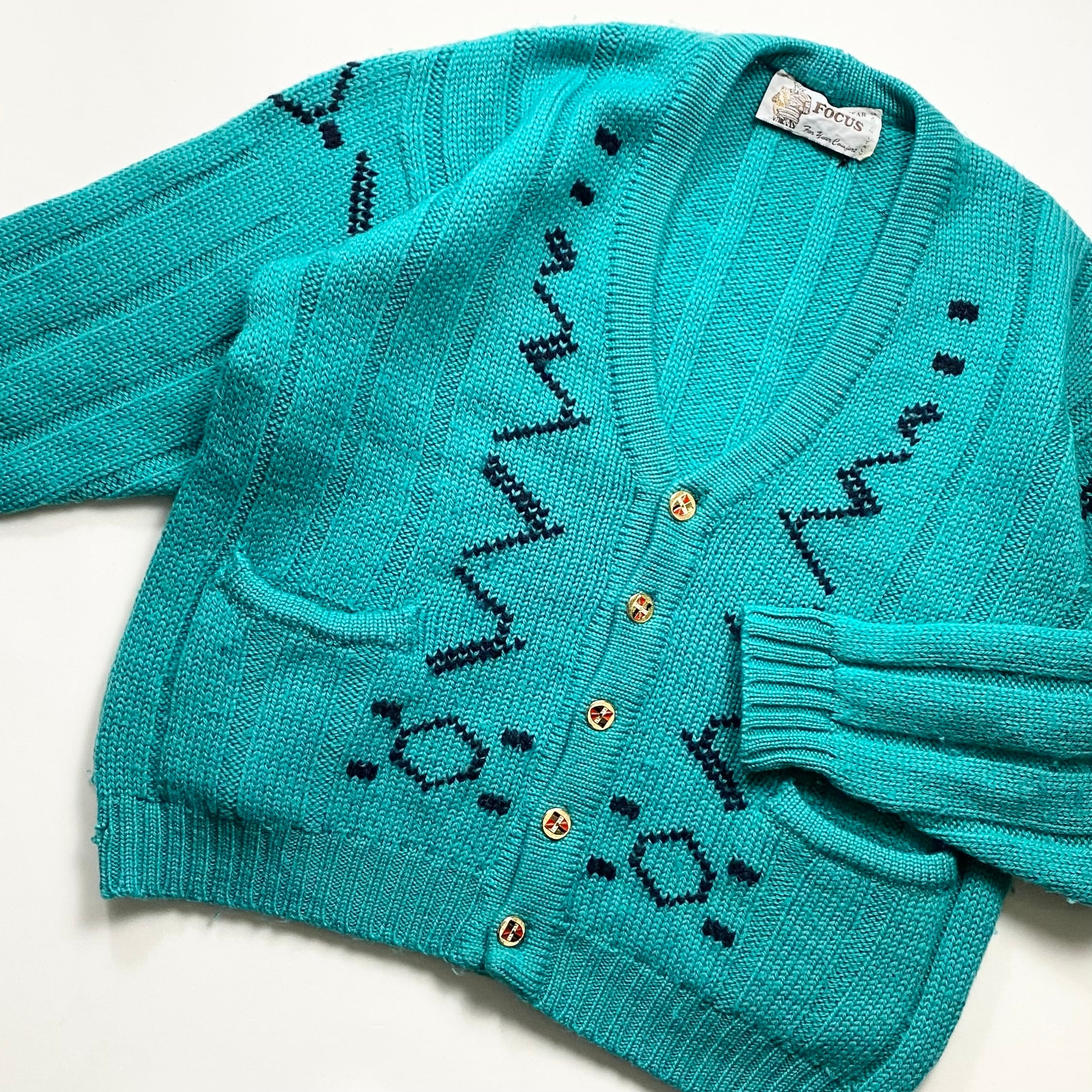 old low gauge knit cardigan “tiffany blue” | NOIR ONLINE