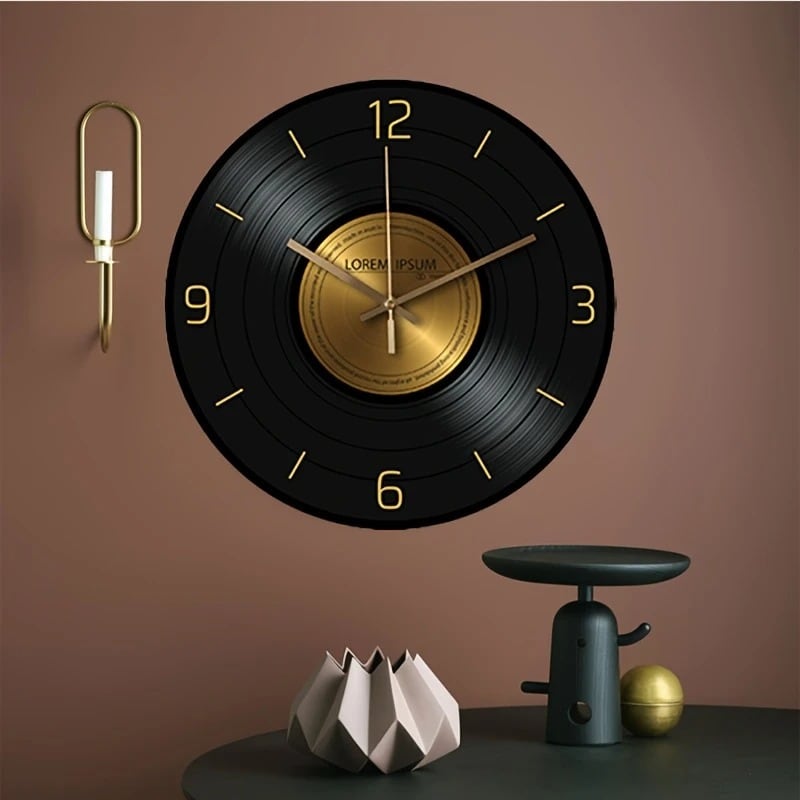 ELUXAクラシック装飾時計 黒と金 ELUXAクラシック装飾時計 黒と金 ELUXAクラシック装飾時計 黒と金