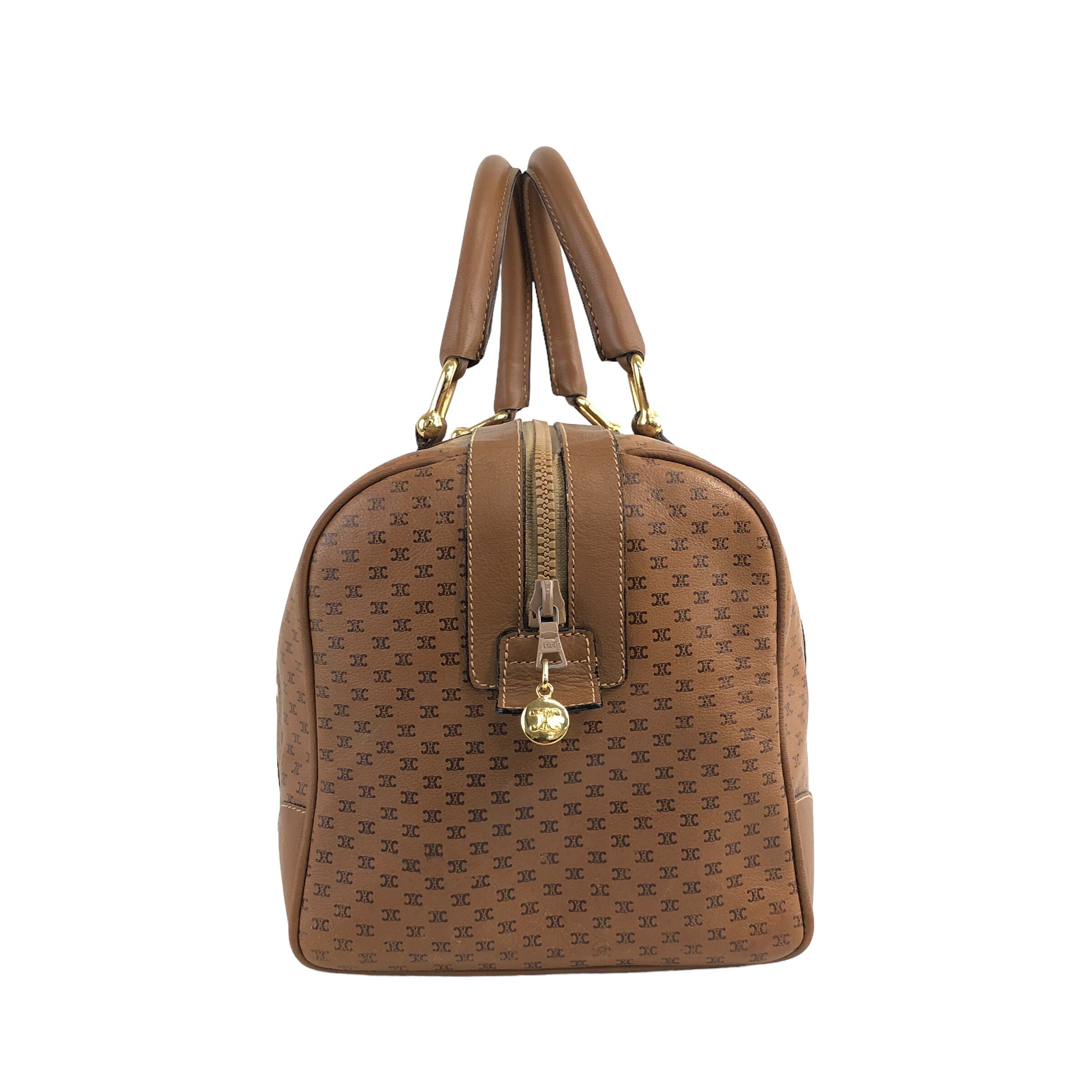 CELINE セリーヌ トリオンフ PVC レザー ボストンバッグ ハンドバッグ