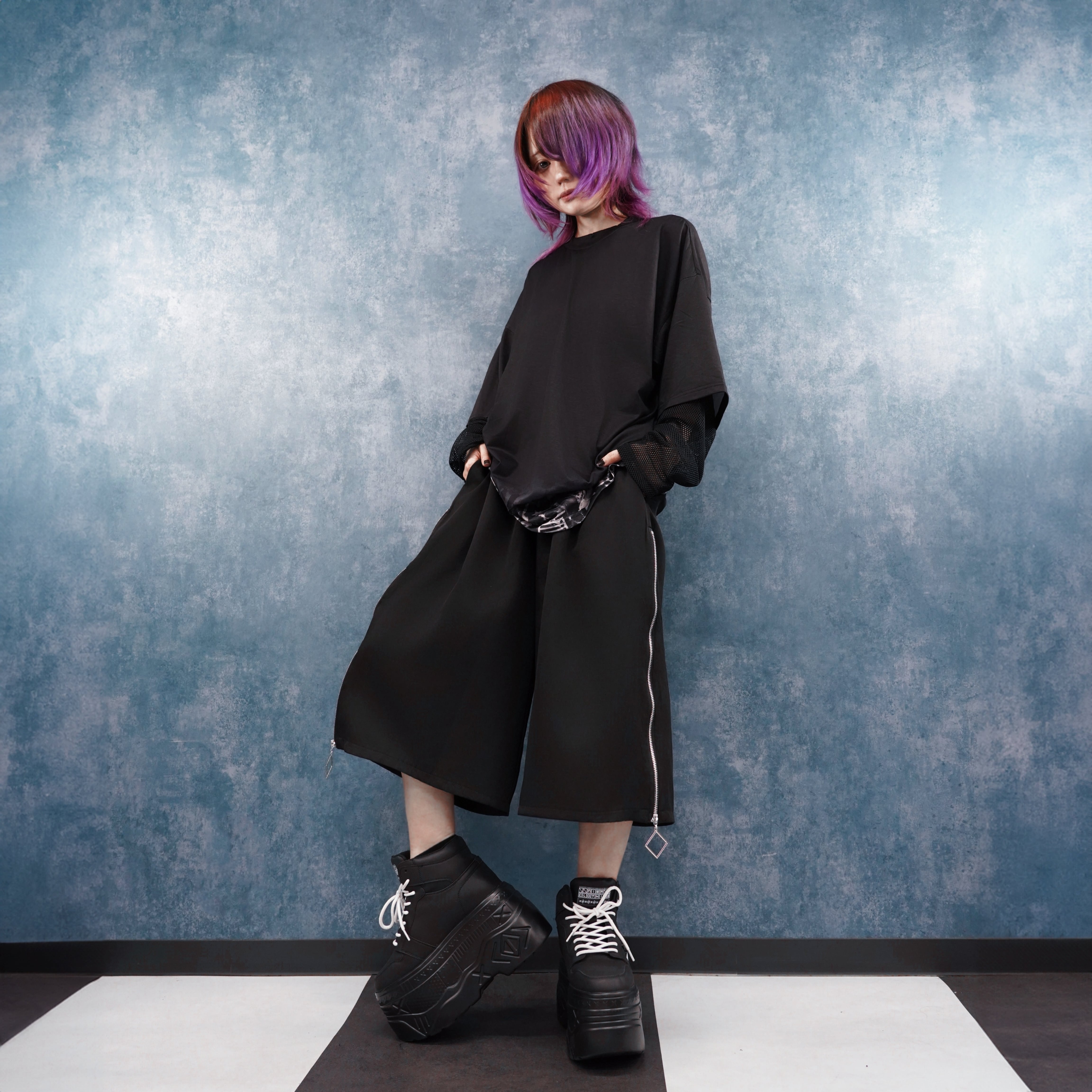 2WAY ZIP HALF PANTS【SHADOW】 | NIER CLOTHING