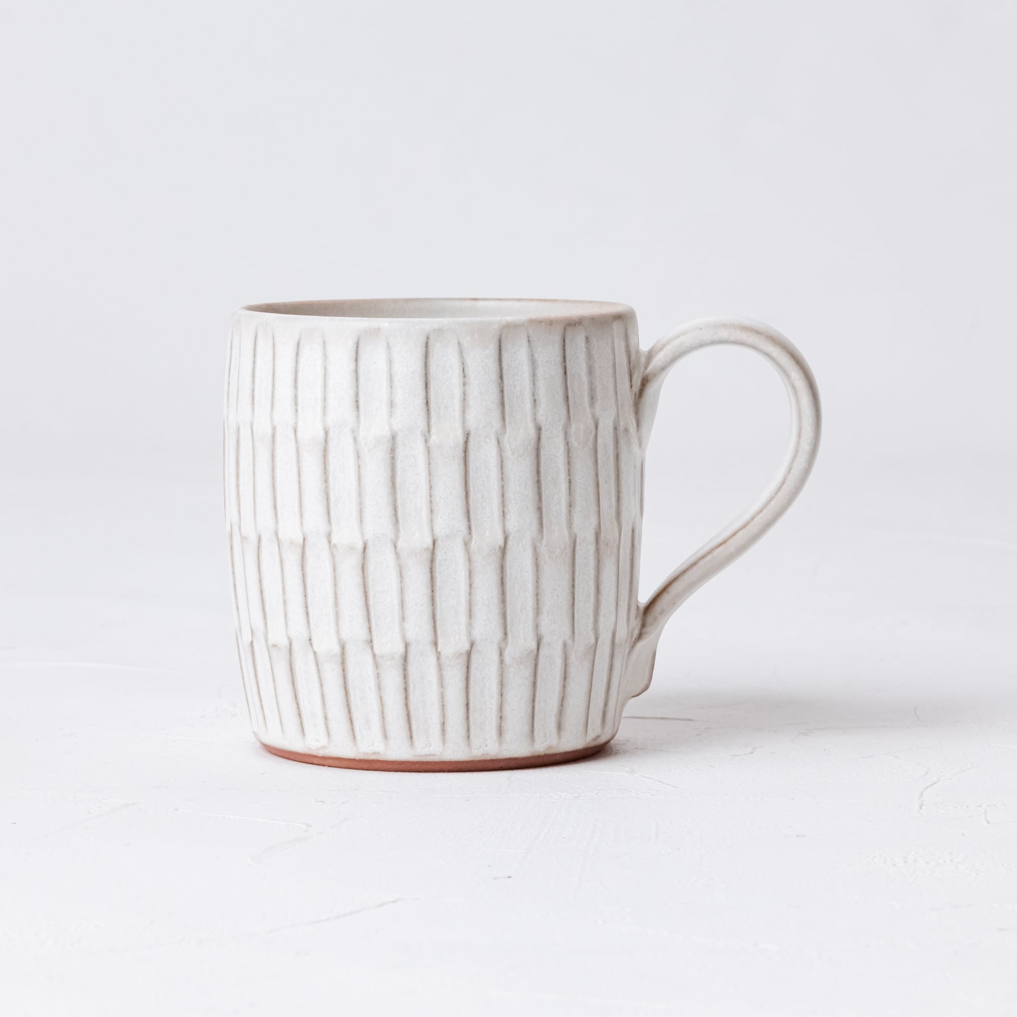 【増田 哲士 】2.しのぎ マグカップ(白)/A