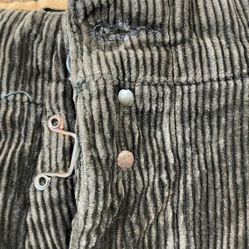 50-60s Cosserat フレンチワーク コーデュロイ ブラック W35 詳細写真9