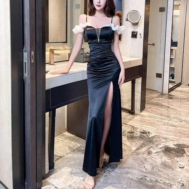 ロングドレス ～3XL（2色） K2346