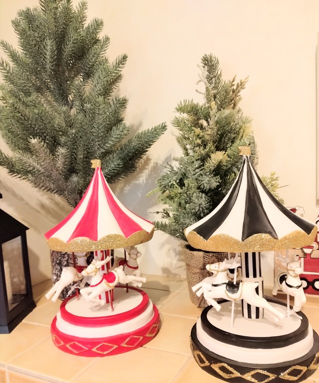 トナカイのメリーゴーランド】 クリスマス/オーナメント/インテリア 