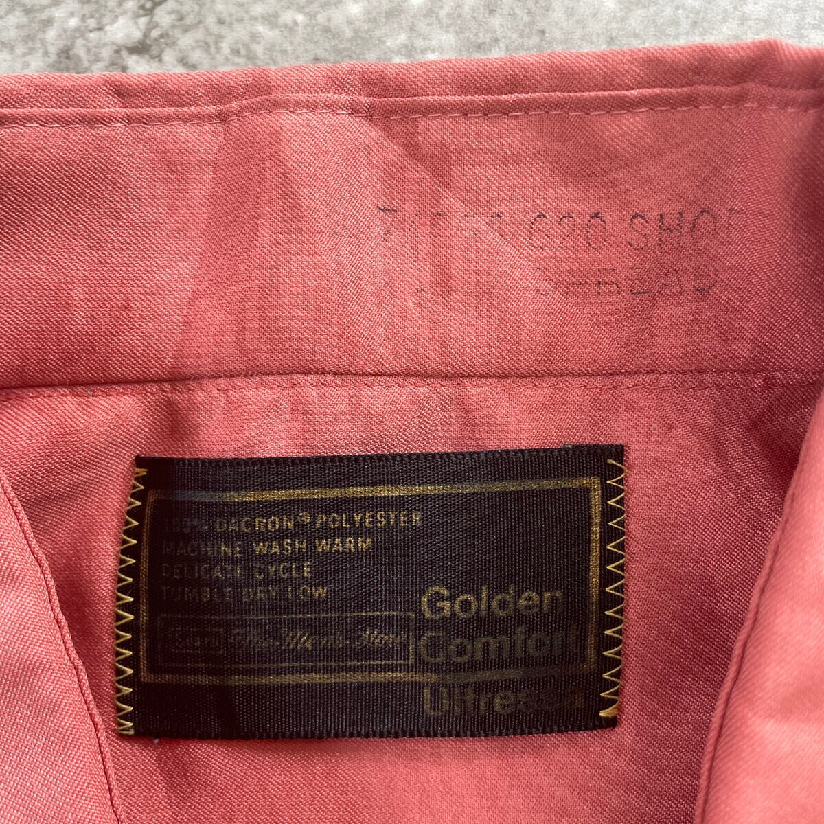 70年代 sears Golden Comfort シアーズ ポリエステル半袖シャツ メンズ