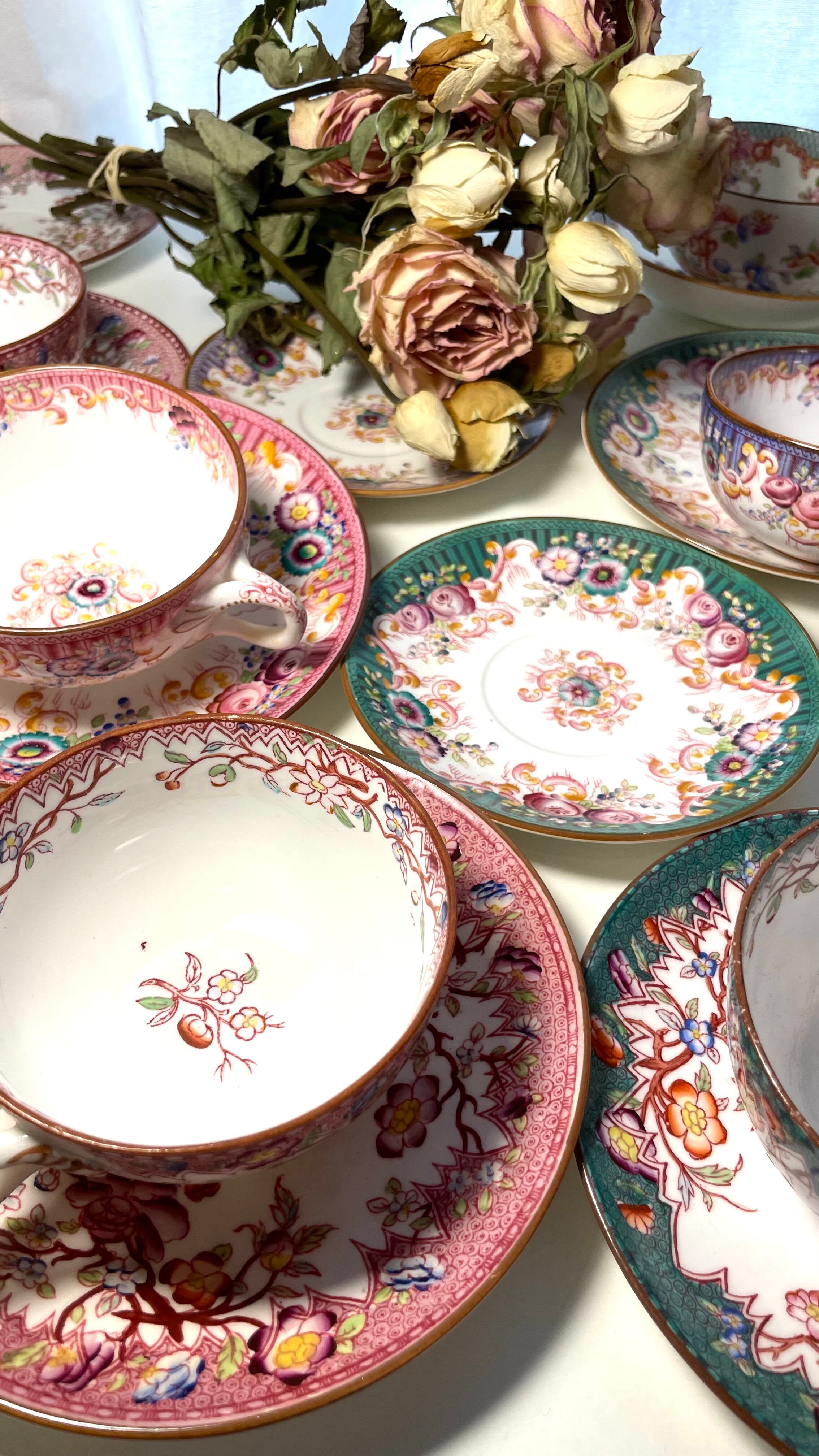 ミントン カップ ソーサー ターコイズ 金継ぎ補修有り 希少