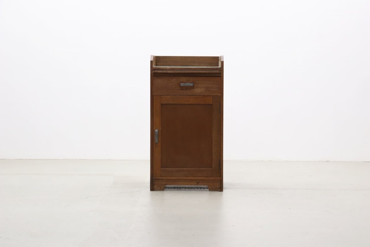 レトロ ラワン無垢材 トレー付き キャビネット 脇机 引き出し 花台 電話台 沼津店】レトロ ラワン無垢材 トレー付き キャビネット 脇机