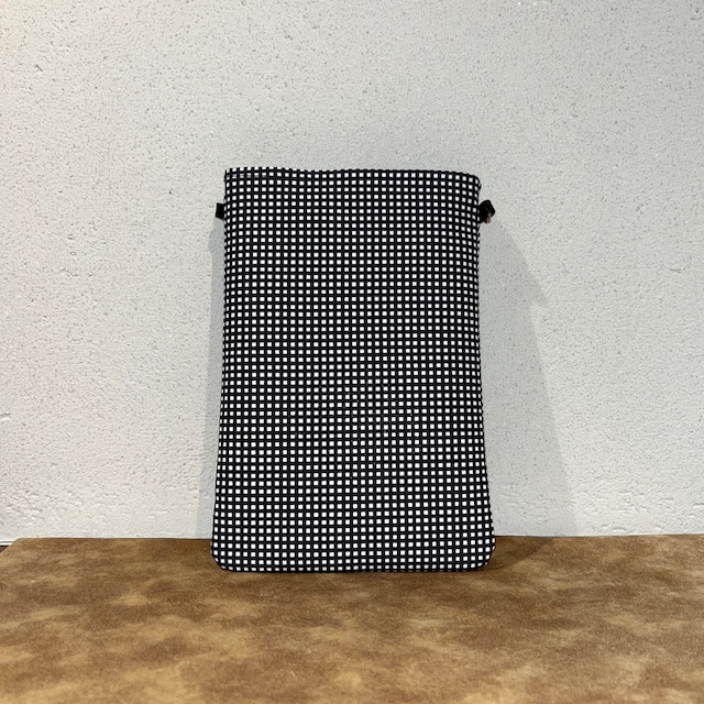 肩掛け　＃角通　白色 × グレー　