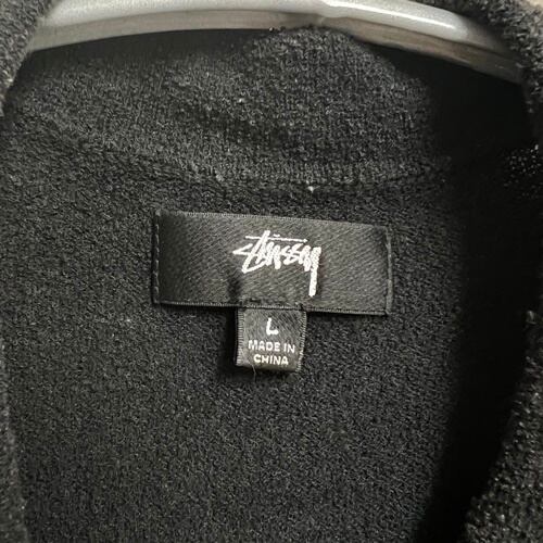 STUSSY ステューシー TEXTURED SS POLO SWEATER ニットポロ L 【中目黒