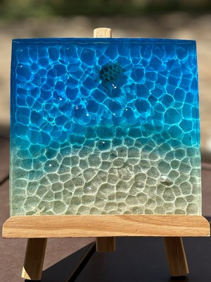 オーシャンレジンアート『Early summer』20㎝×20㎝