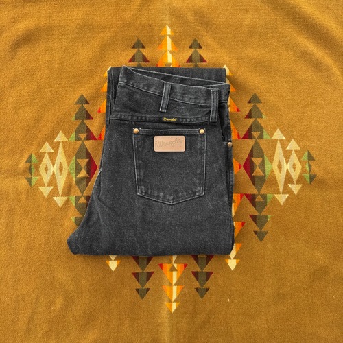 "Wrangler 13MWZ PB" Black jeans made in USA/W34