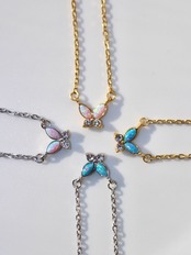 Butterfly opal necklace