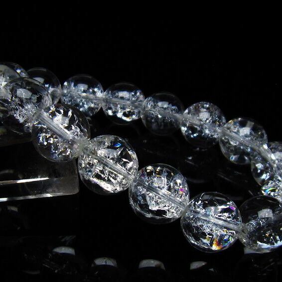 アイリスクォーツ 水晶 ブレスレット 14mm 一点物 メール便可 [M便 1/10] 111-35524