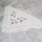 フラメンコ 衣装 シージョ ピキージョ ホワイト系 レッド系 ブルー系 白 赤 刺繍 フレコ トライアングル 三角形 ダンス パーティ 発表会 小物 踊り 舞台 飾り フリンジ カラフル ステージ衣装 コスチューム